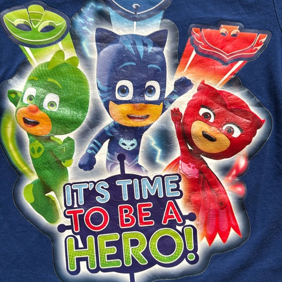 Two (2) Size 6 H&M Lego Ninjago Movie Tee and size 6-8 PJ Masks tee - Picture 9 of 12